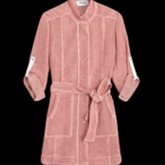 Red belted topper/jacket - Picture 1 of 7